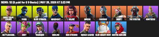 [PC/XBOX] | 18 skins | OG STW | Omega | Rose Team Leader | Fixer | Blue Striker | Warpaint | Valor | Carbide | Drift | The Visitor | Huntress | Full Access