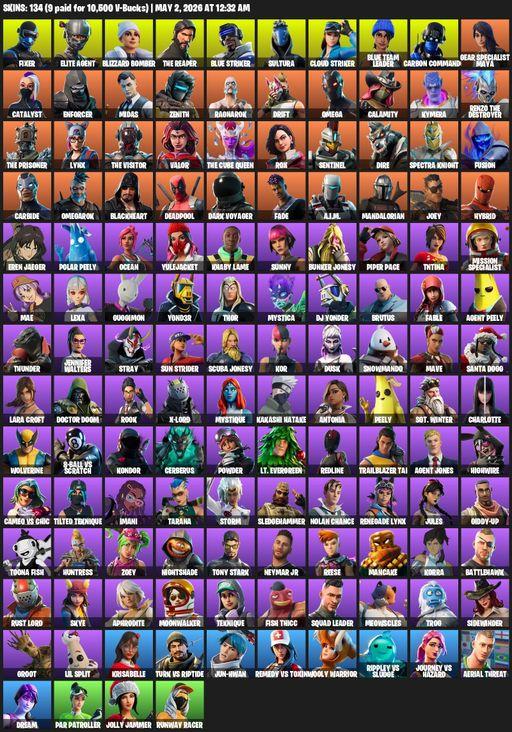 [PC/PSN/XBOX] | 134 skins | Take The L | The Reaper | Elite Agent | Omega | Lara Croft | Fixer | Blizzard Bomber | Blue Striker | Sultura | Full Access
