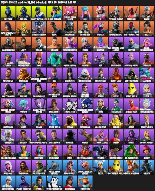 [PC/PSN/XBOX] | 116 skins | Lara Croft | Sultura | Trilogy | Point Patroller | Cloud Striker | Cuddle Team Leader | Alli | Vi | Eternal Knight | Full Access