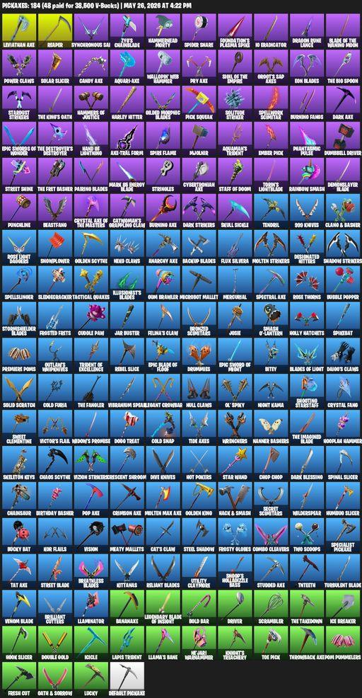 [PC/PSN] | 168 skins | Leviathan Axe | Renegade Raider | Lara Croft | Breakpoint | Darth Vader | Kymera | Raz | Deadpool | Love Ranger | Menace | Full Access