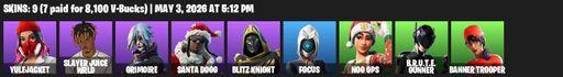 [PC/PSN/XBOX] | 9 skins | Yulejacket | Slayer Juice WRLD | Grimoire | Santa Dogg | Blitz Knight | Focus | Nog Ops | B.R.U.T.E. Gunner | Banner Trooper | Full Access