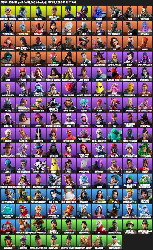 [PC/XBOX] | 158 skins | OG STW | Lara Croft | Blizzard Bomber | Breakpoint | Sultura | Rose Team Leader | Warpaint | Blitz | Fusion | Dire | Ruin | Full Access