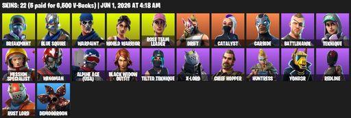 [PC/PSN/XBOX] | 22 skins | OG STW | Blue Squire | Breakpoint | Warpaint | World Warrior | Rose Team Leader | Drift | Catalyst | Carbide | Battlehawk | Full Access