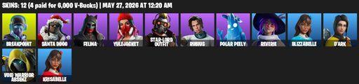 [PC/PSN] | 12 skins | Breakpoint | Santa Dogg | Felina | Yulejacket | Star-Lord Outfit | Rubius | Polar Peely | Reverie | Blizzabelle | D'Ark | Full Access