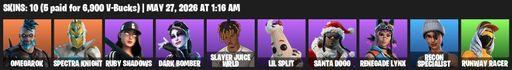 [PC/PSN/XBOX] | 10 skins | Omegarok | Spectra Knight | Ruby Shadows | Dark Bomber | Slayer Juice WRLD | Lil Split | Santa Dogg | Renegade Lynx | Full Access