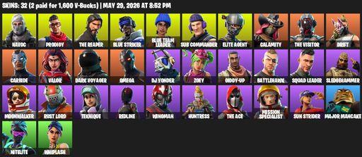 [PC/XBOX] | 32 skins | Take The L | The Reaper | Elite Agent | Omega | Havoc | Prodigy | Blue Striker | Blue Team Leader | Sub Commander | Calamity | Full Access
