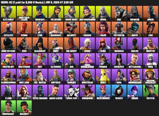 [PC/PSN/XBOX] | 62 skins | Take The L | OG STW | The Reaper | Elite Agent | Omega | Reaper Axe | Rose Team Leader | Warpaint | Rogue Agent | Full Access