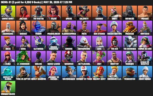 [PC/PSN] | 51 skins | Omega | Rogue Agent | Joltara | The Visitor | Valor | Calamity | Carbide | Drift | Enforcer | Menace | Ragnarok | Sorana | Full Access