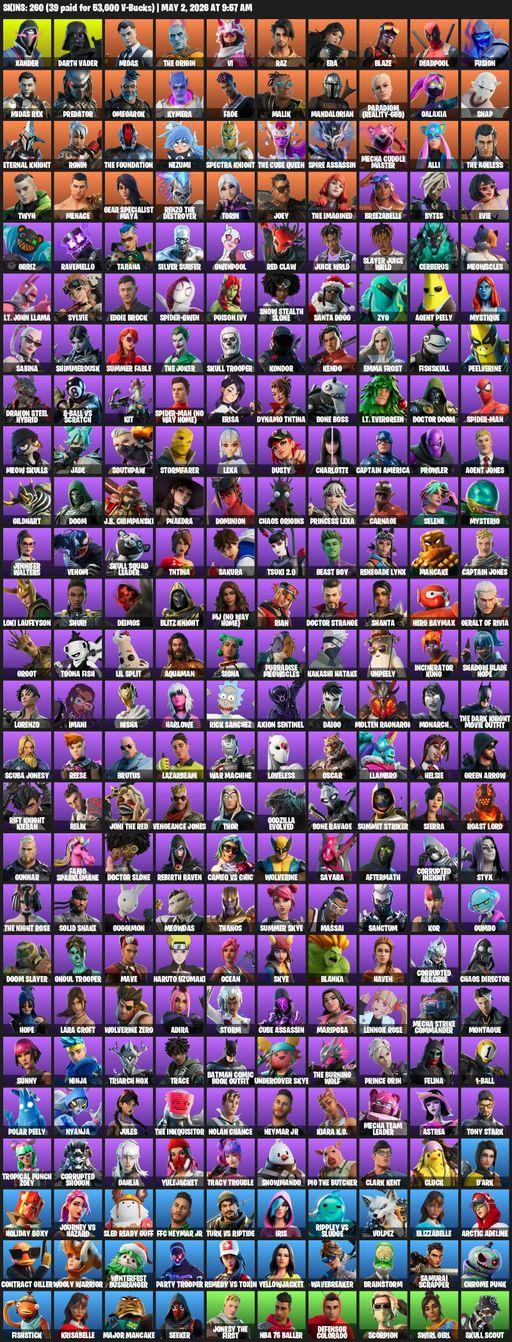 [PC/PSN/XBOX] | 260 skins | Lara Croft | Xander | Darth Vader | Midas | The Origin | Vi | Raz | Era | Blaze | Deadpool | Fusion | Midas Rex | Predator | Full Access