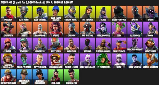 [PC/PSN] | 45 skins | Take The L | The Reaper | Elite Agent | Omega | Mako | Reaper Axe | Prodigy | Blue Striker | Blue Team Leader | Rogue Agent | Full Access