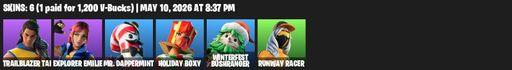 [PC/PSN/XBOX] | 6 skins | Trailblazer Tai | Explorer Emilie | Mr. Dappermint | Holiday Boxy | Winterfest Bushranger | Runway Racer | Secret Scimitars | Full Access
