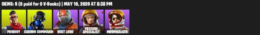 [PC/PSN/XBOX] | 5 skins | Take The L | Prodigy | Carbon Commando | Rust Lord | Mission Specialist | Moonwalker | The Destroyer's Destroyer | EVA | Full Access