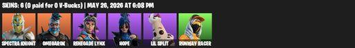 [PC/PSN/XBOX] | 6 skins | Spectra Knight | Omegarok | Renegade Lynx | Hope | Lil Split | Runway Racer | Winter's Onslaught | Spectra Slasher | Full Access