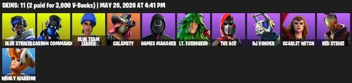 [PC/PSN/XBOX] | 11 skins | Blue Striker | Carbon Commando | Blue Team Leader | Calamity | Games Manager | Lt. Evergreen | The Ace | DJ Yonder | Full Access
