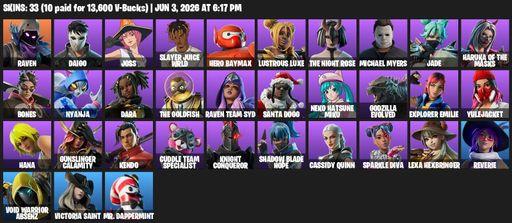 [PC/PSN] | 33 skins | Raven | Daigo | Joss | Slayer Juice WRLD | Hero Baymax | Lustrous Luxe | The Night Rose | Michael Myers | Jade | Full Access