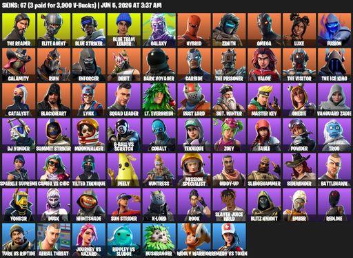[PC/XBOX] | 67 skins | Take The L | Galaxy | The Reaper | Elite Agent | Omega | Blue Striker | Blue Team Leader | Hybrid | Zenith | Luxe | Fusion | Full Access
