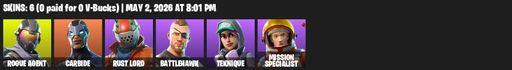 [PC/PSN] | 6 skins | Take The L | Rogue Agent | Carbide | Rust Lord | Battlehawk | Teknique | Mission Specialist | EVA | Positron | Sawtooth | Full Access