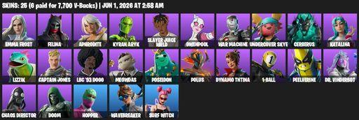 [PC/PSN] | 25 skins | Emma Frost | Felina | Aphrodite | Kyran Aryk | Slayer Juice WRLD | Gwenpool | War Machine | Undercover Skye | Cerberus | Full Access