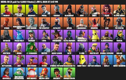 [PC/XBOX] | 56 skins | OG STW | Omega | Mako | Prodigy | Rose Team Leader | Warpaint | Midas | Carbide | Blackheart | Ruin | Drift | Valor | Full Access