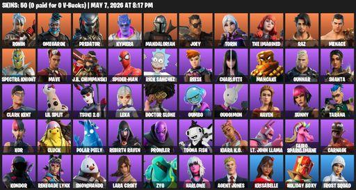 [PC/XBOX] | 50 skins | Lara Croft | Ronin | Omegarok | Predator | Kymera | Mandalorian | Joey | Torin | The Imagined | Raz | Menace | Spectra Knight | Full Access