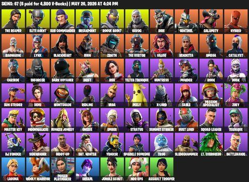 [PC/PSN/XBOX] | 67 skins | Take The L | The Reaper | Elite Agent | Omega | Reaper Axe | Sub Commander | Breakpoint | Rogue Agent | Havoc | Dire | Full Access