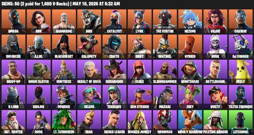[PC/PSN/XBOX] | 50 skins | Omega | Rox | Ragnarok | Dire | Catalyst | Lynx | The Visitor | Nezumi | Valor | Carbide | Enforcer | A.I.M. | Blackheart | Full Access