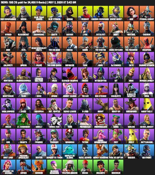 [PC/PSN/XBOX] | 108 skins | Take The L | IKONIK | Omega | Sub Commander | Havoc | Blue Team Leader | Blue Striker | Prodigy | Carbon Commando | Full Access