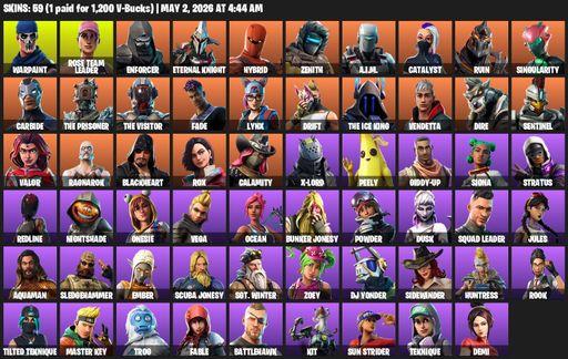 [PC/PSN/XBOX] | 59 skins | OG STW | Warpaint | Rose Team Leader | Enforcer | Eternal Knight | Hybrid | Zenith | A.I.M. | Catalyst | Ruin | Singularity | Full Access