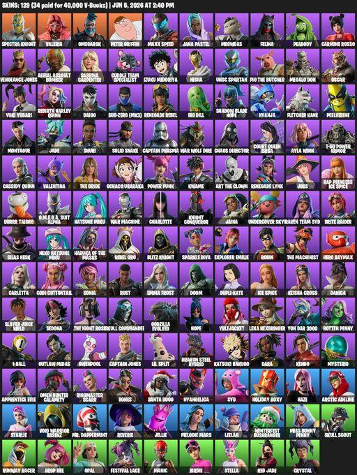 [PC/PSN] | 129 skins | Spectra Knight | Valeria | Omegarok | Peter Griffin | Maxx Speed | Jana Pastel | Meowdas | Felina | Peabody | Carmine Rosso | Full Access
