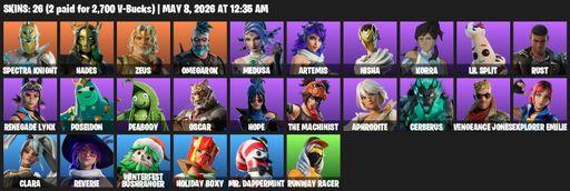 [PC/PSN] | 26 skins | Spectra Knight | Hades | Zeus | Omegarok | Medusa | Artemis | Nisha | Korra | Lil Split | Rust | Renegade Lynx | Poseidon | Full Access