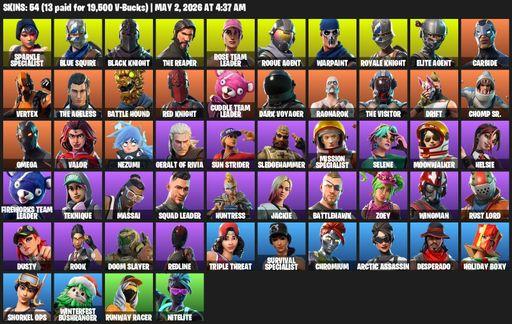 [PC/PSN] | 54 skins | 700 V-bucks | Take The L | Floss | OG STW | Black Knight | Sparkle Specialist | Royale Knight | The Reaper | Elite Agent | Full Access