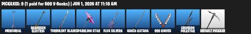 [PC/XBOX] | 1 skins | Slayer Juice WRLD | Mercurial | Shamisen Electric | Turbulent Blade | Sparkling Star | Flux Silvera | Hanzō Katana | 999 Knives | Full Access
