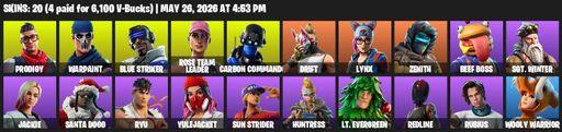 [PC/XBOX] | 20 skins | OG STW | Prodigy | Warpaint | Blue Striker | Rose Team Leader | Carbon Commando | Drift | Lynx | Zenith | Beef Boss | Full Access