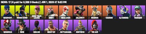 [PC/PSN] | 17 skins | OG STW | Warpaint | Indigo Kuno | Rose Team Leader | Drift | Wild Card | Calamity | Magnus | Carbide | DJ Yonder | Teknique | Full Access