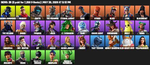 [PC/PSN/XBOX] | 35 skins | Carbon Commando | Prodigy | Zenith | The Prisoner | Eternal Knight | Fade | Hybrid | Blaze | Lynx | Blackheart | Full Access