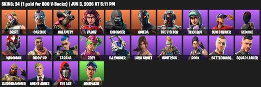 [PC/XBOX] | 24 skins | Omega | Lara Croft | Drift | Carbide | Calamity | Valor | Enforcer | The Visitor | Teknique | Sun Strider | Redline | Wingman | Full Access