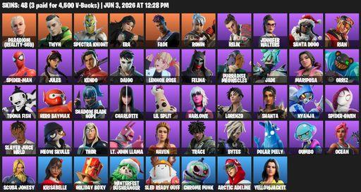 [PC/PSN/XBOX] | 48 skins | Paradigm (Reality-659) | Twyn | Spectra Knight | Era | Fade | Ronin | Relik | Jennifer Walters | Santa Dogg | Rian | Full Access