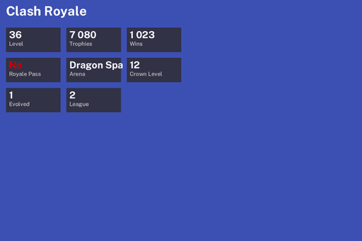 [KT12] | Level 36 | 7080 Trophies | Dragon Spa | 1023 Wins | 1 Evol. | BS Lv.92 | Full Access