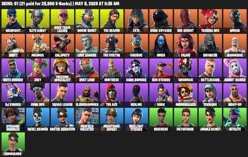 [PC/PSN/XBOX] | 51 skins | Take The L | OG STW | The Reaper | Elite Agent | Omega | Warpaint | Rose Team Leader | Rogue Agent | Fate | Dark Voyager | Full Access