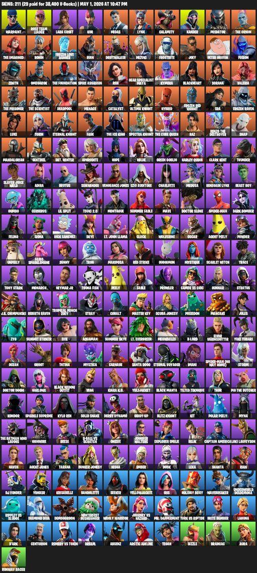 [PC/PSN/XBOX] | 211 skins | OG STW | Lara Croft | Warpaint | Rose Team Leader | Kor | Midas | Lynx | Calamity | Xander | Predator | The Origin | Full Access