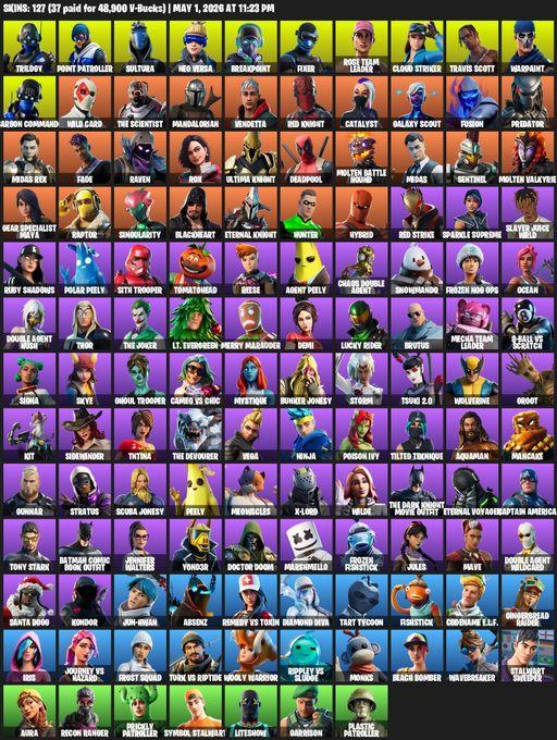 [PC/PSN/XBOX] | 127 skins | OG STW | Travis Scott | Trilogy | Point Patroller | Sultura | Neo Versa | Breakpoint | Fixer | Rose Team Leader | Full Access