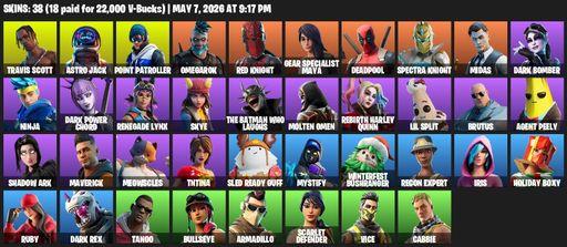 [PC/PSN/XBOX] | 38 skins | Travis Scott | Astro Jack | Point Patroller | Omegarok | Red Knight | Gear Specialist Maya | Deadpool | Spectra Knight | Full Access