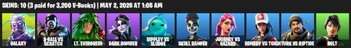 [PC/PSN/XBOX] | 10 skins | Merry Mint Axe | Galaxy | 8-Ball vs Scratch | Lt. Evergreen | Dark Bomber | Rippley vs Sludge | Skull Ranger | Full Access