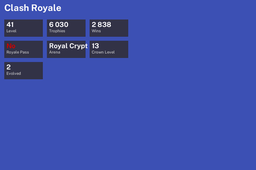 [KT13] | Level 41 | 6030 Trophies | Royal Crypt | 2838 Wins | 2 Evol. | BS Lv.21 | CoC TH9 | Full Access