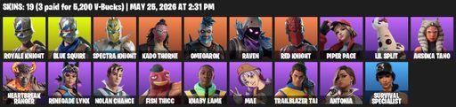 [PC/PSN/XBOX] | 19 skins | Royale Knight | Blue Squire | Spectra Knight | Kado Thorne | Omegarok | Raven | Red Knight | Piper Pace | Lil Split | Full Access