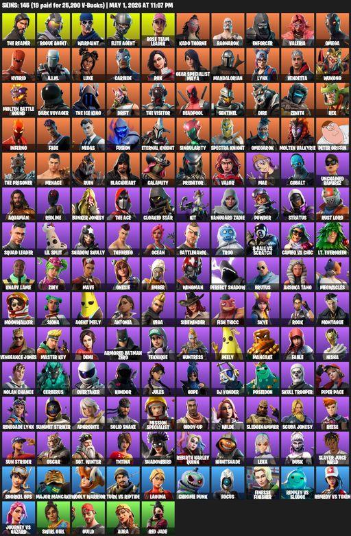 [PC/PSN] | 145 skins | Leviathan Axe | Take The L | OG STW | The Reaper | Elite Agent | Omega | Rogue Agent | Warpaint | Rose Team Leader | Full Access