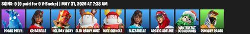[PC/PSN/XBOX] | 9 skins | Polar Peely | Krisabelle | Holiday Boxy | Sled Ready Guff | Guff Gringle | Blizzabelle | Arctic Adeline | Full Access