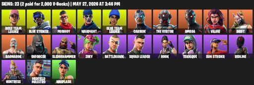 [PC/PSN/XBOX] | 23 skins | 1150 V-bucks | OG STW | Omega | Mako | Rose Team Leader | Blue Striker | Prodigy | Warpaint | Blue Team Leader | Carbide | Full Access