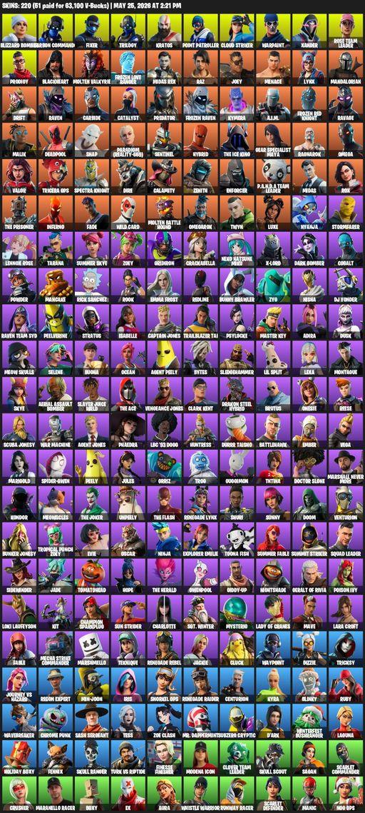 [PC/XBOX] | 220 skins | Leviathan Axe | OG STW | Renegade Raider | Omega | Lara Croft | Blizzard Bomber | Carbon Commando | Fixer | Trilogy | Kratos | Full Access