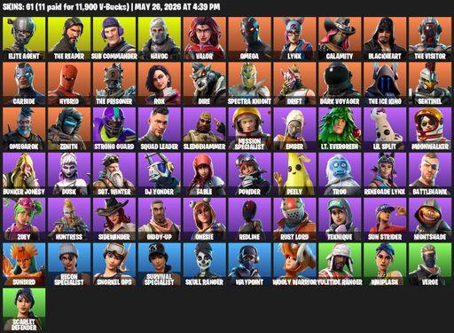 [PC/PSN] | 61 skins | Take The L | The Reaper | Elite Agent | Omega | Mako | Reaper Axe | Sub Commander | Havoc | Valor | Lynx | Calamity | Blackheart | Full Access